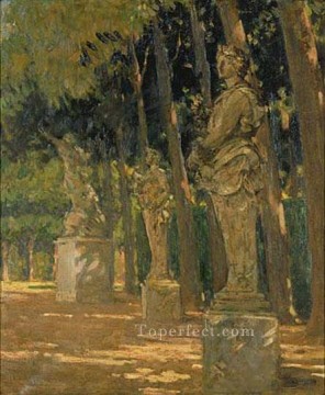  Versailles Oil Painting - Carrefour at the End of the Tapis Vert Versailles James Carroll Beckwith